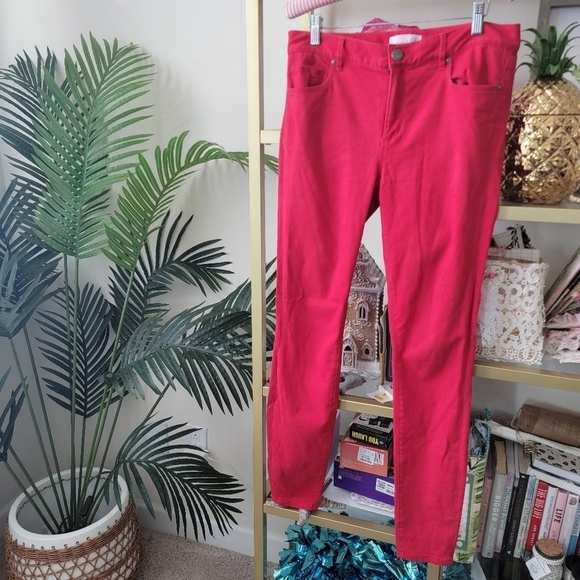 COPY - Loft Red Skinny Legging Women's Size 29T (Size 8 Tall) - Picture 1 of 8